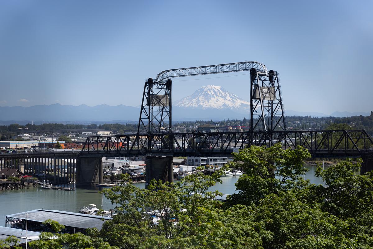 Tacoma Skyline with Mt. Rainier in the background.