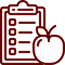 Checklist with an apple by it.