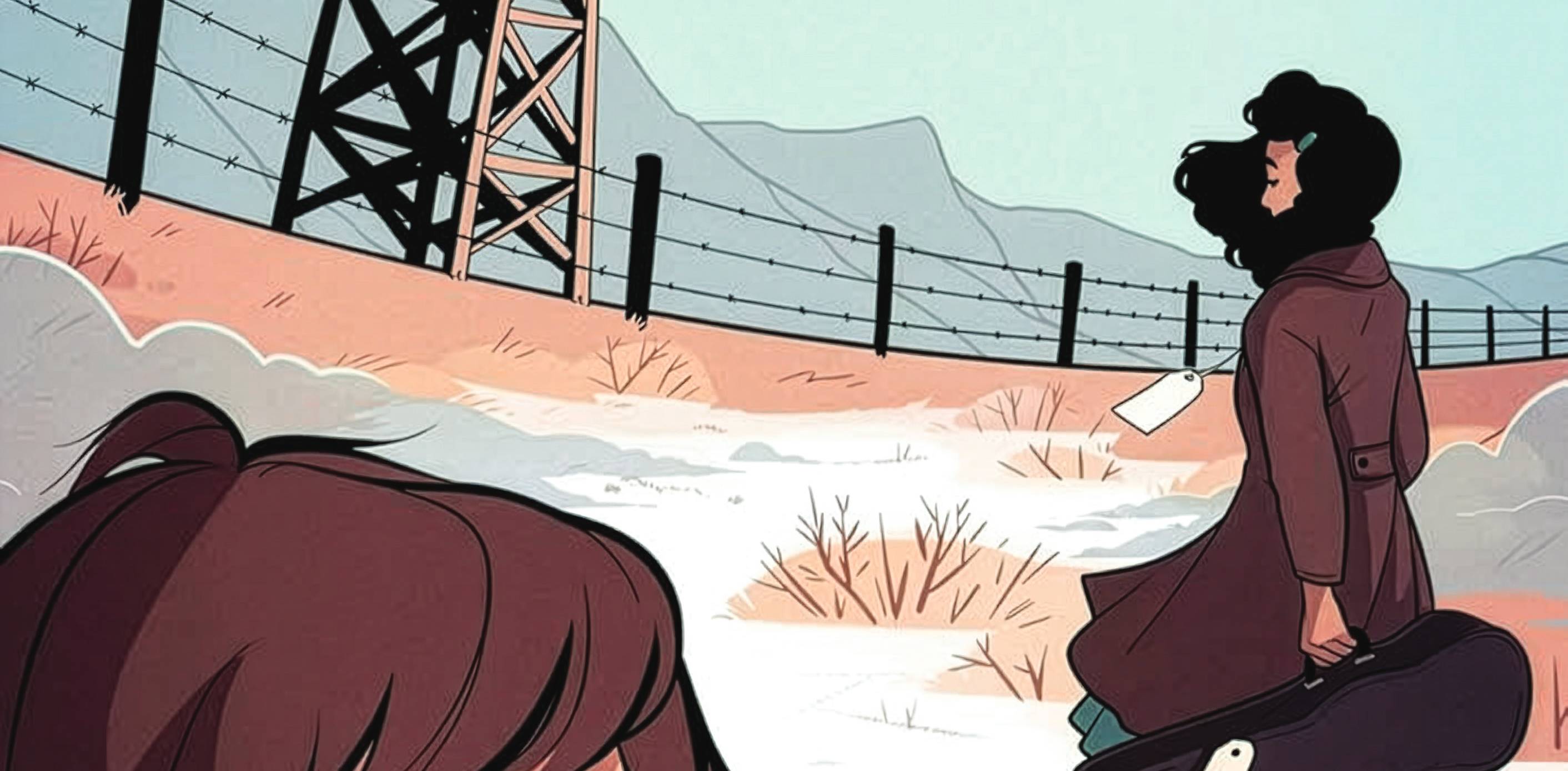 Cover image from Displacement by Kiku Hughes