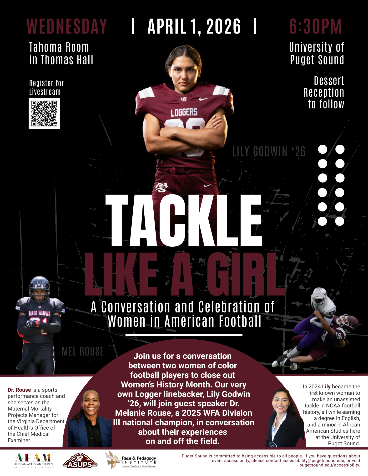 Tackle Life a Girl event poster