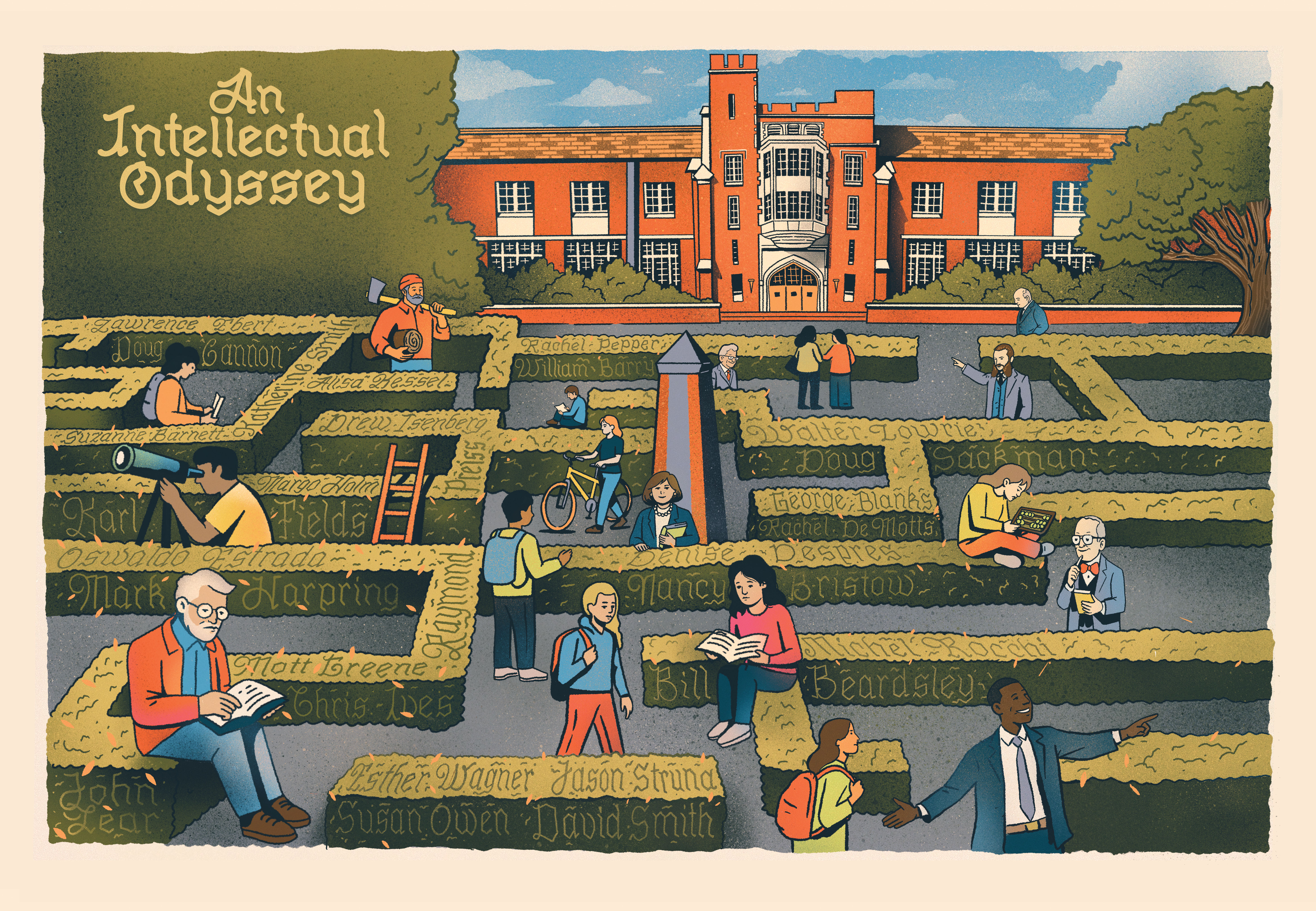An Intellectual Odyssey. Illustration by Brent Bates.