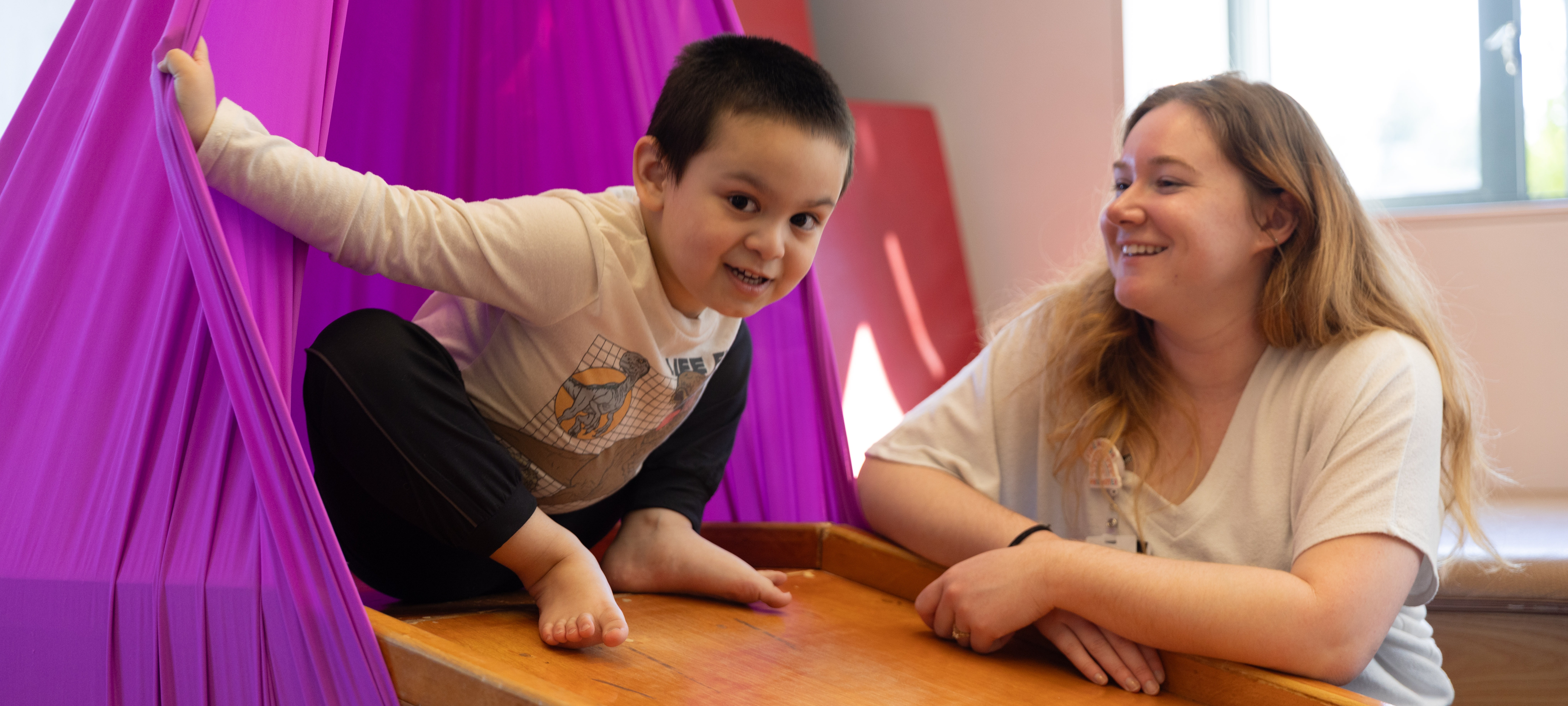 Client and student at the Occupational Therapy onsite teaching clinic.