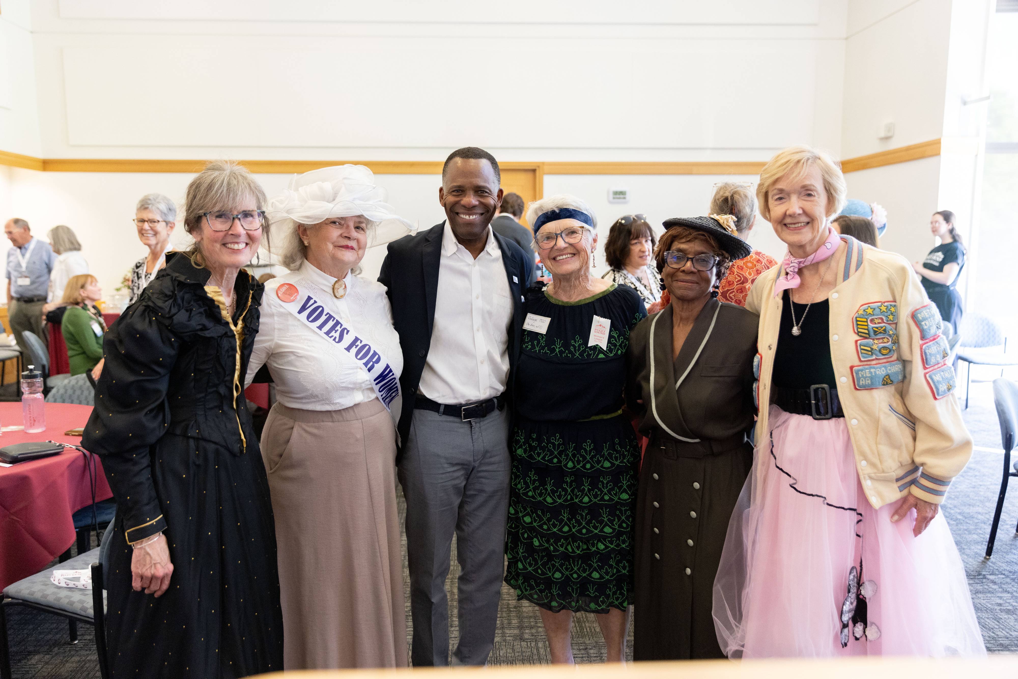 President Crawford with members of the Women's League.