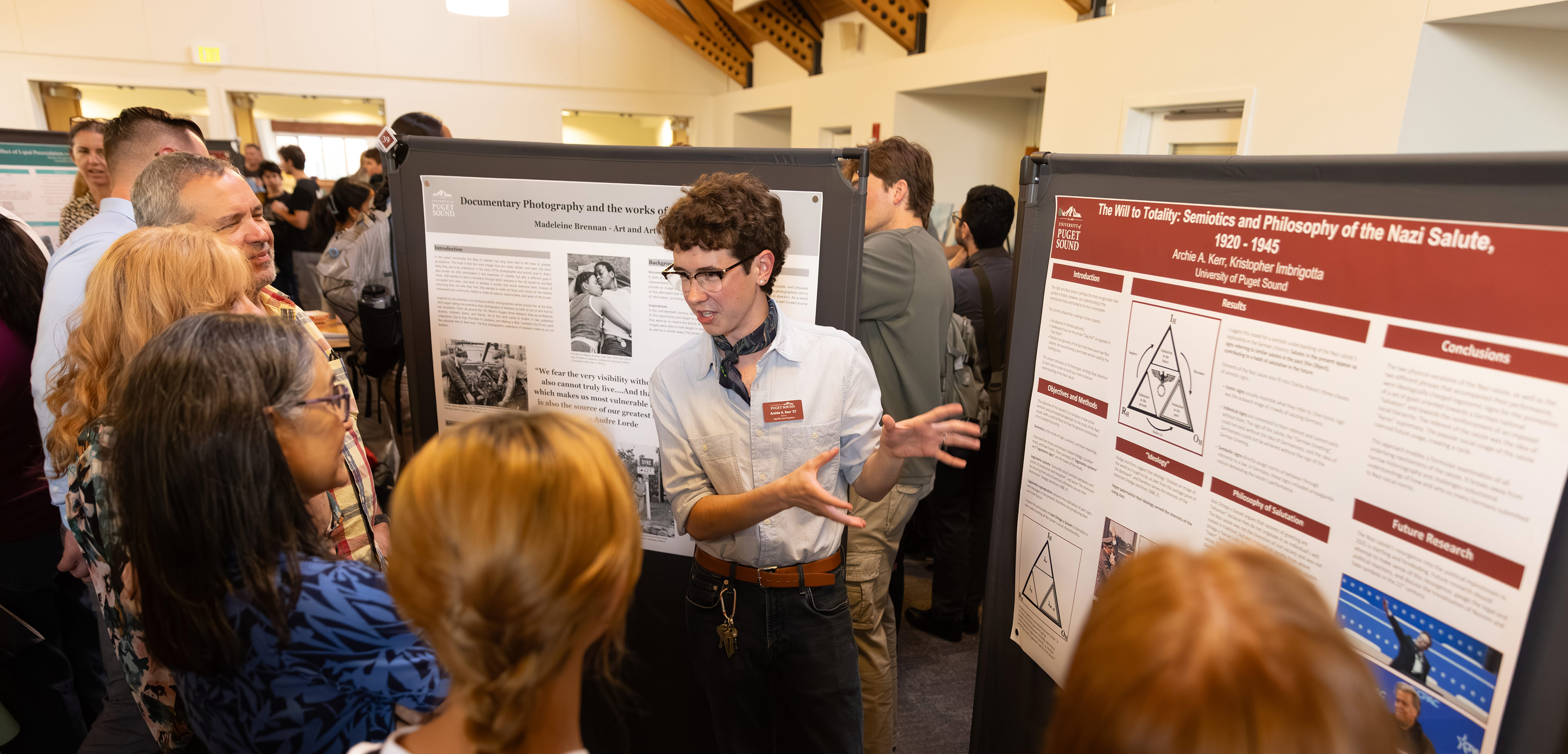 Students present their summer research projects at the Summer Research Symposium