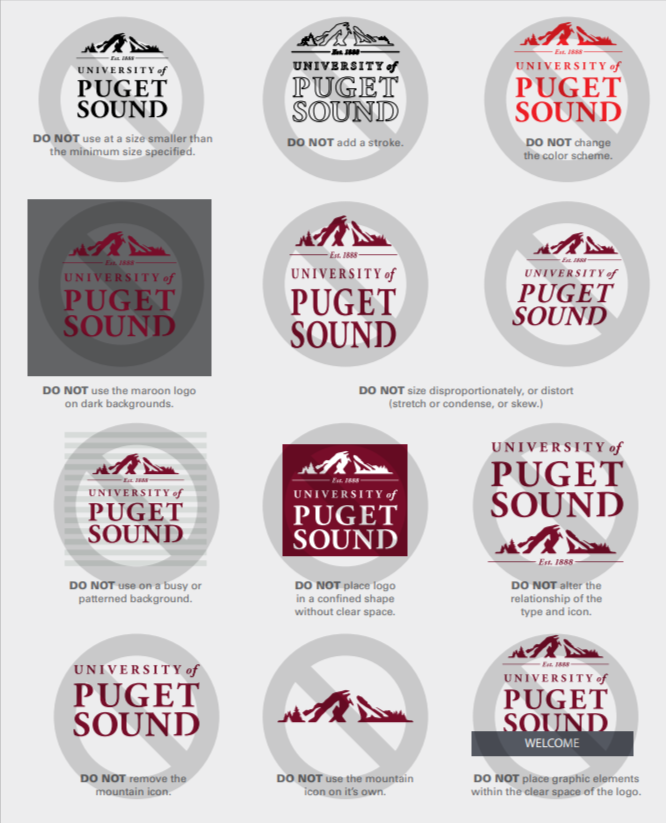 Incorrect logo usage examples