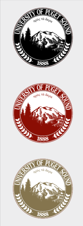 Acceptable colors for the university seal