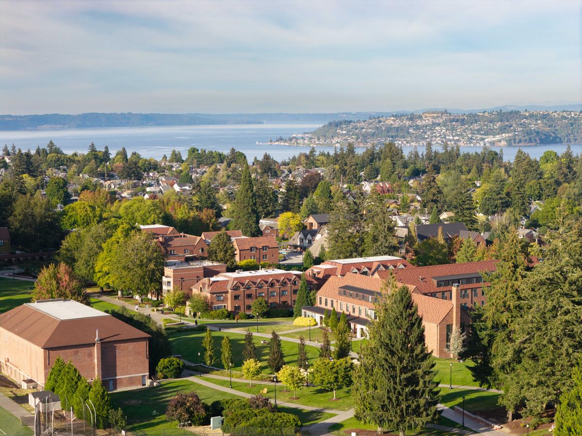 Drone photo of UPS campus