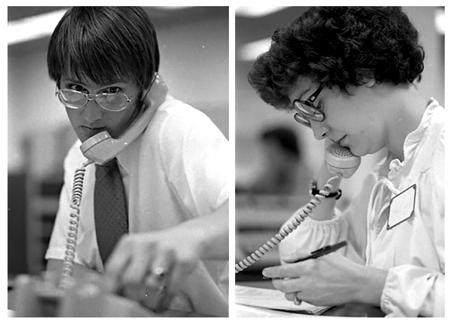 Students work at the Phonathon/Student Philanthropy Center