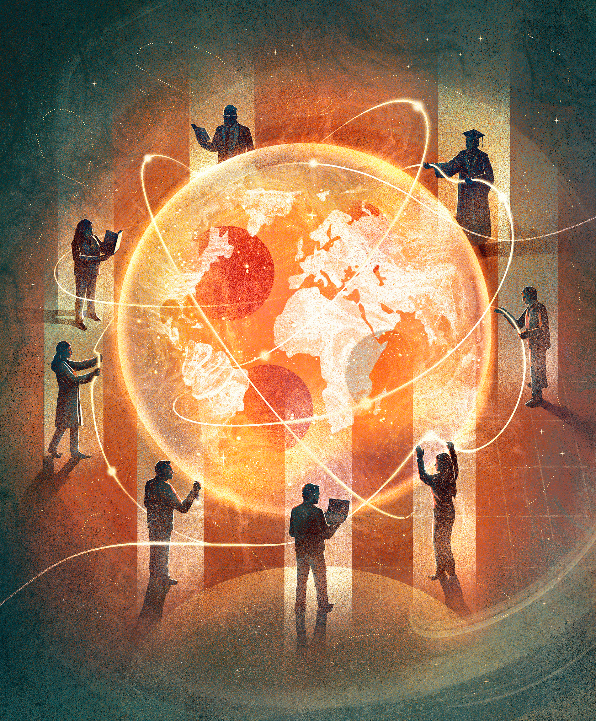 Puget Sound professors at work. Illustration by Daria Lada.