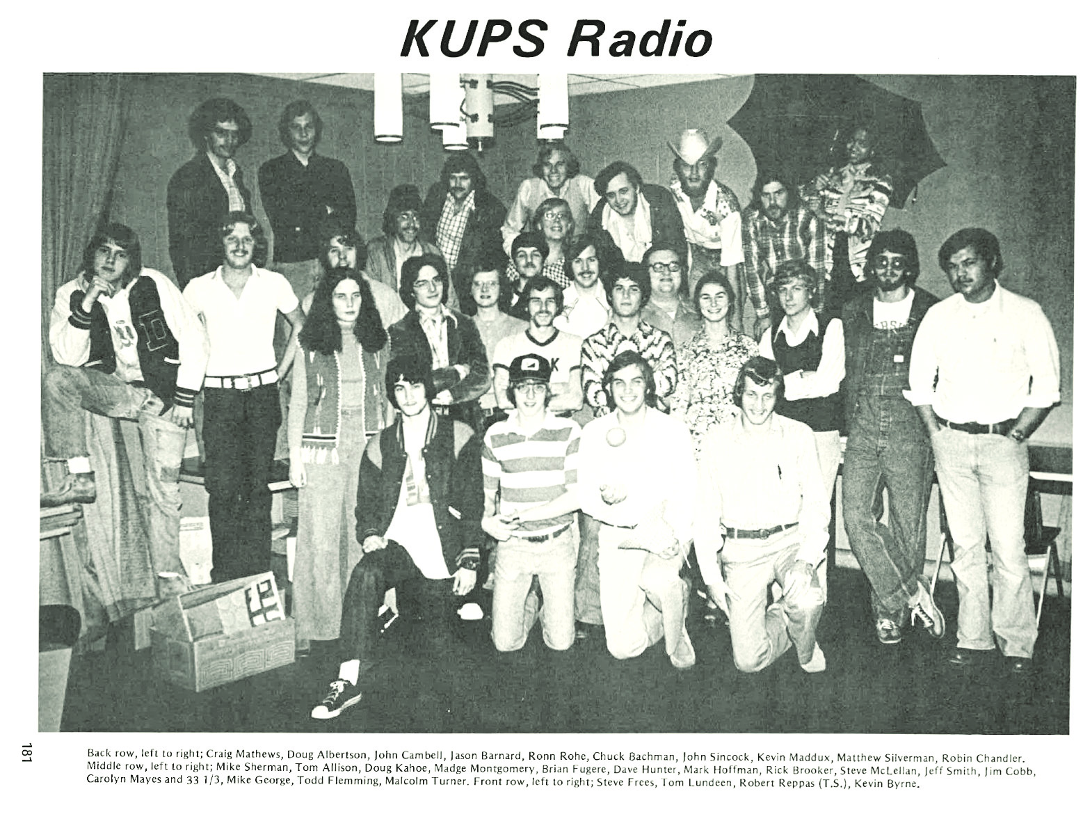 KUPS staff in 1976