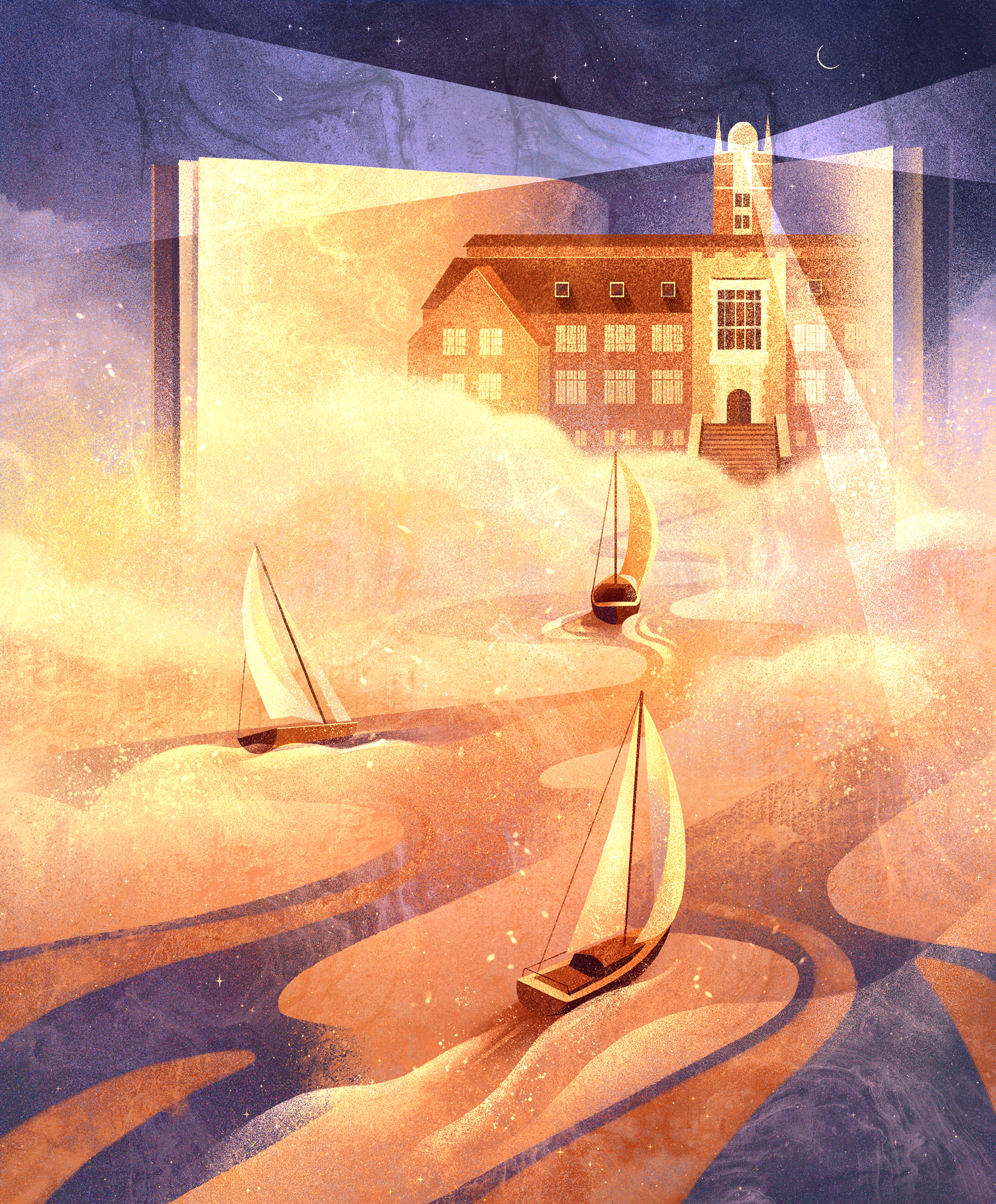 Student scholarships. Illustration by Daria Lada.