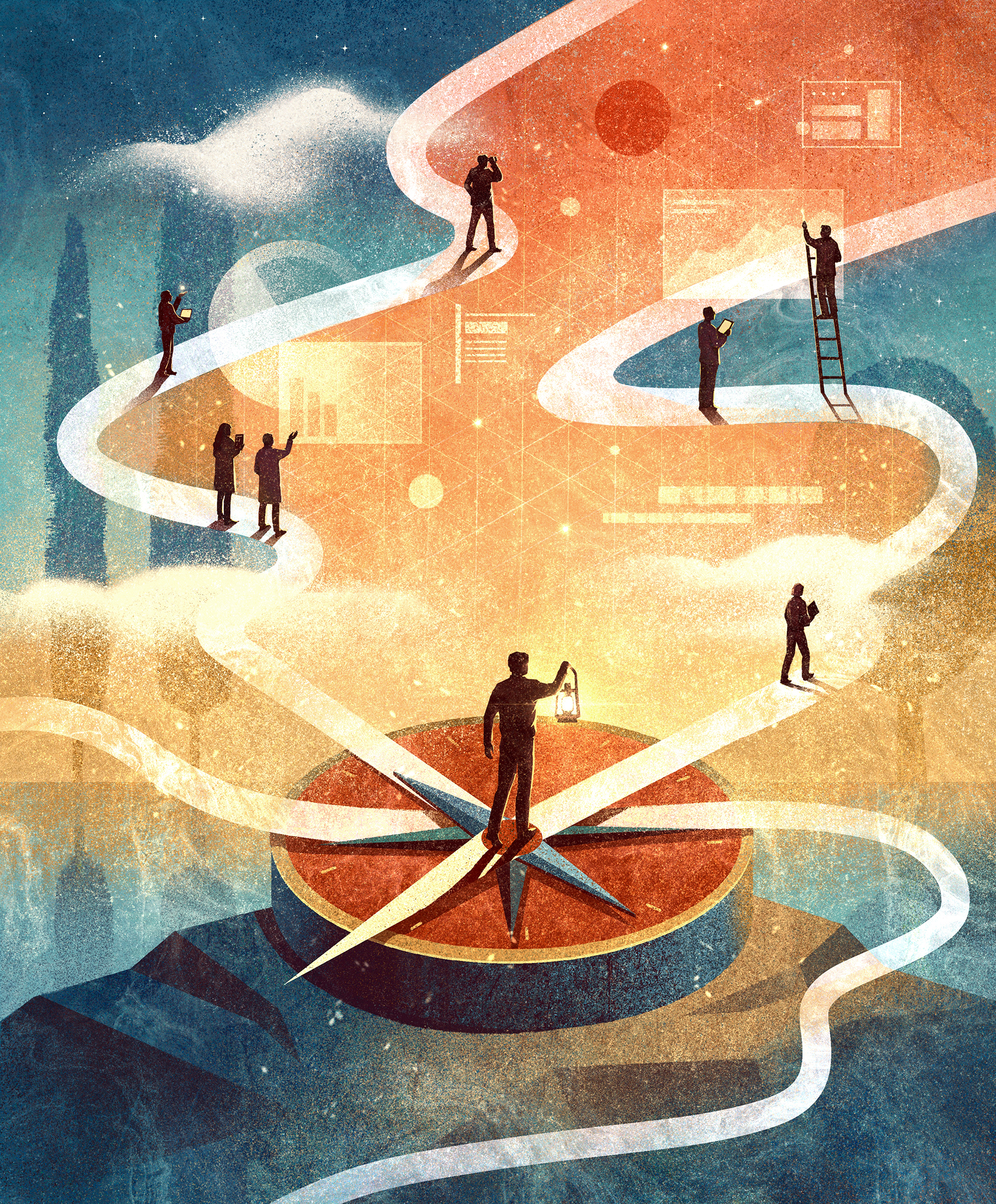 Summer Research. Illustration by Daria Lada.