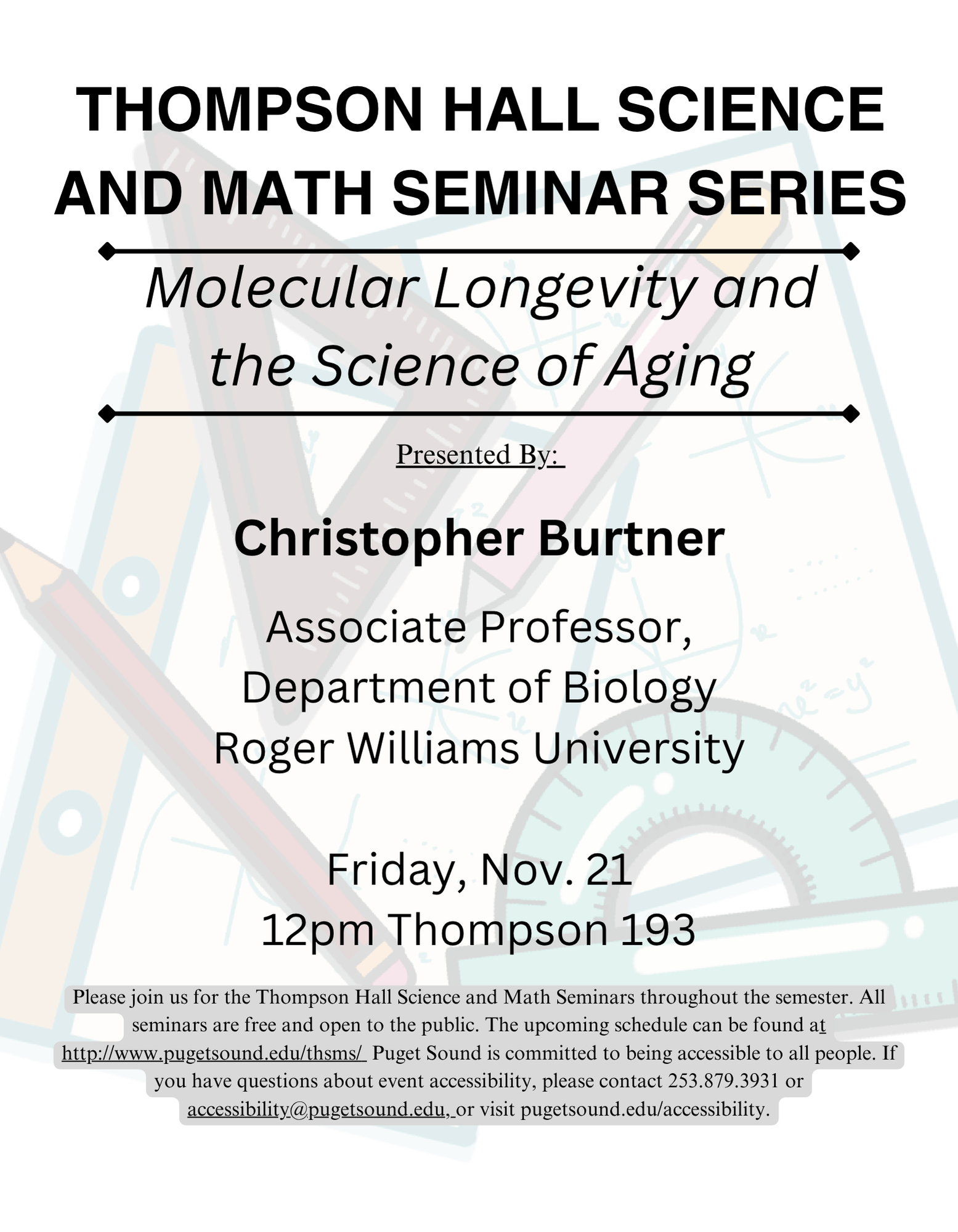 THSMS: Molecular Longevity and the Science of Aging | University of ...