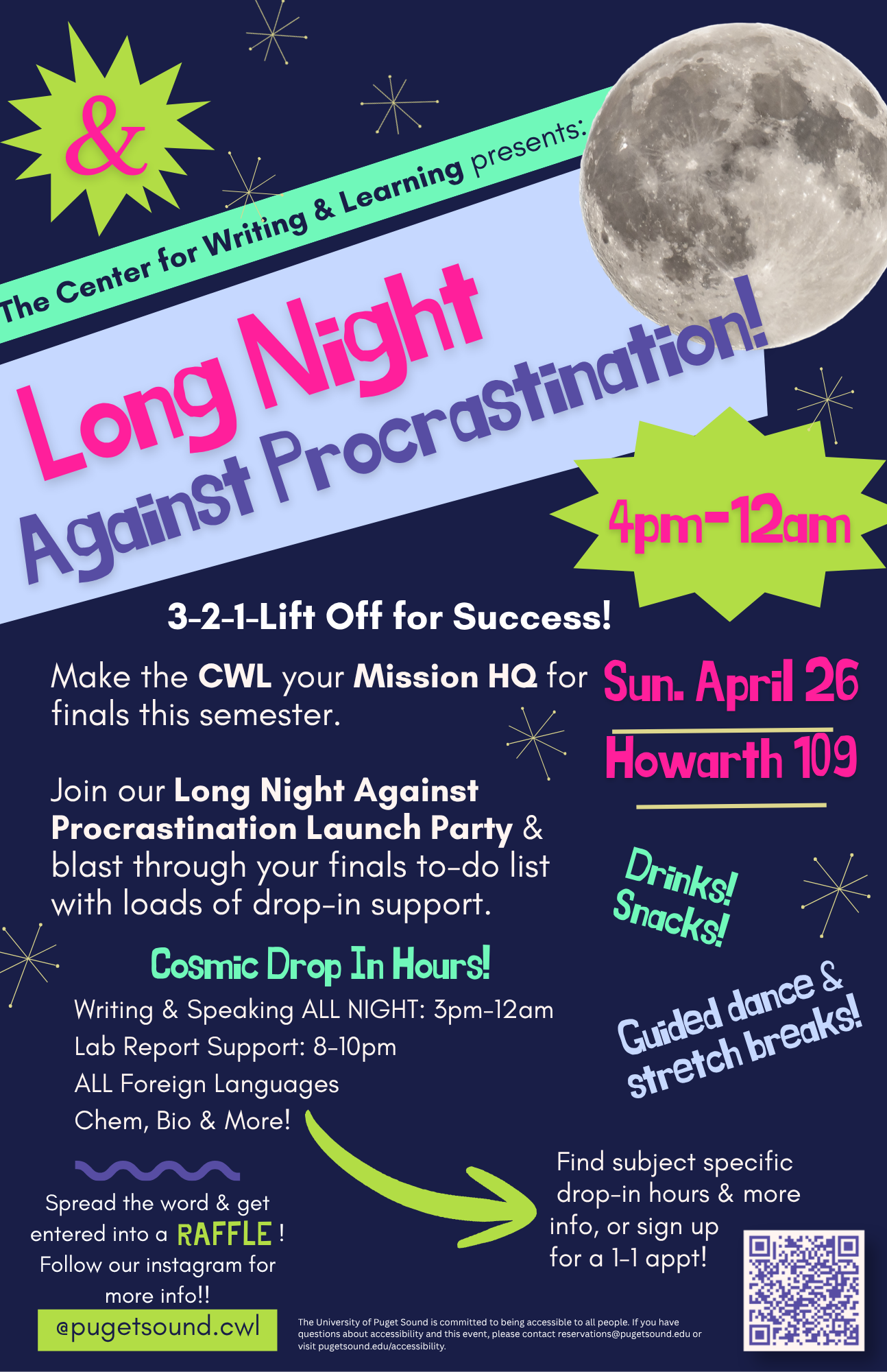 Long Night Against Procrastination | University of Puget Sound