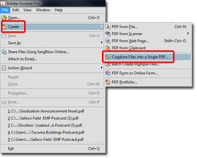 Combine Multiple Files Into One Pdf Using Adobe Acrobat Pro X | University  Of Puget Sound
