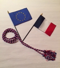 French and European Union flags French and European Union flags