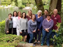 Faculty group photo outdoors