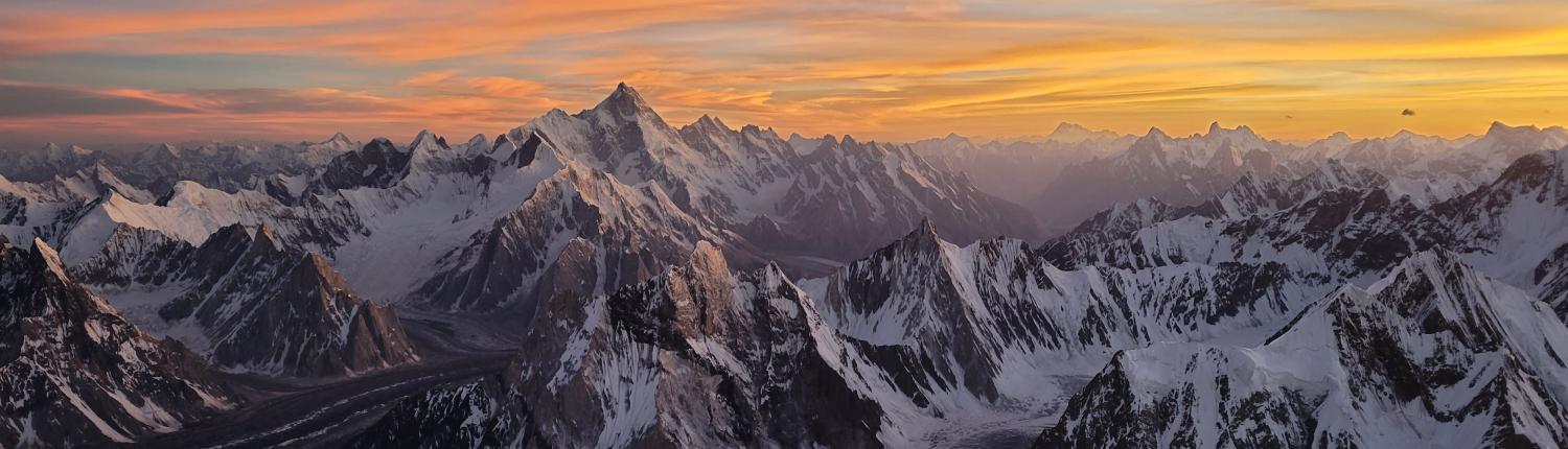 Sunrise over Karakorum Range. Photo by Sarah Strattan ’11.