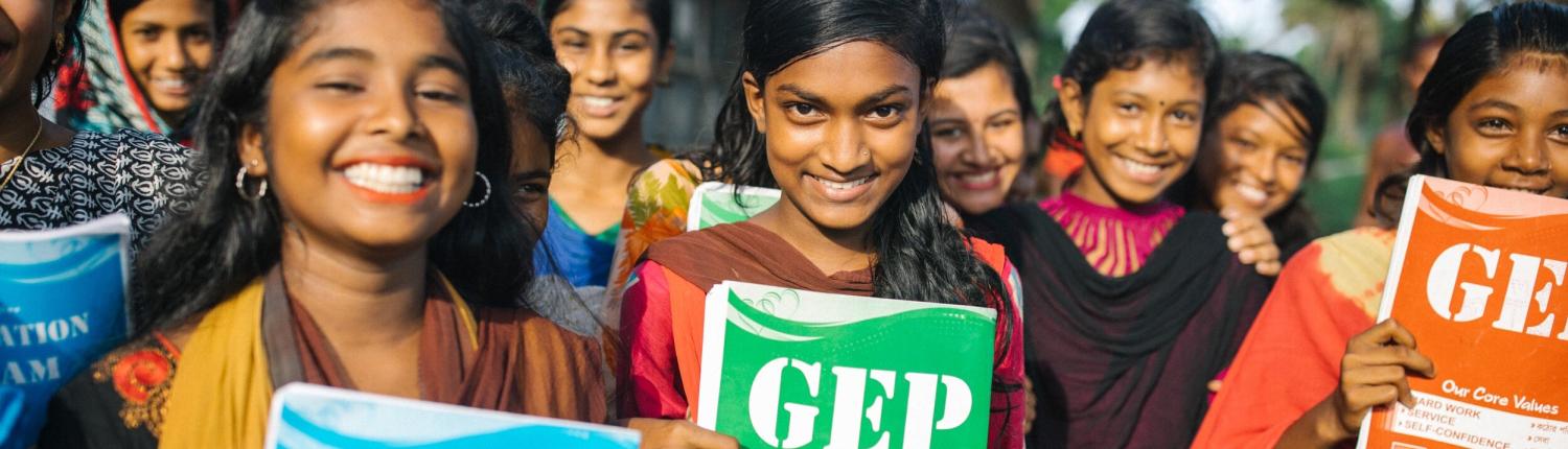 Girls in the Speak Up program in Bangladesh. Photo courtesy of Troy Anderson ’91.