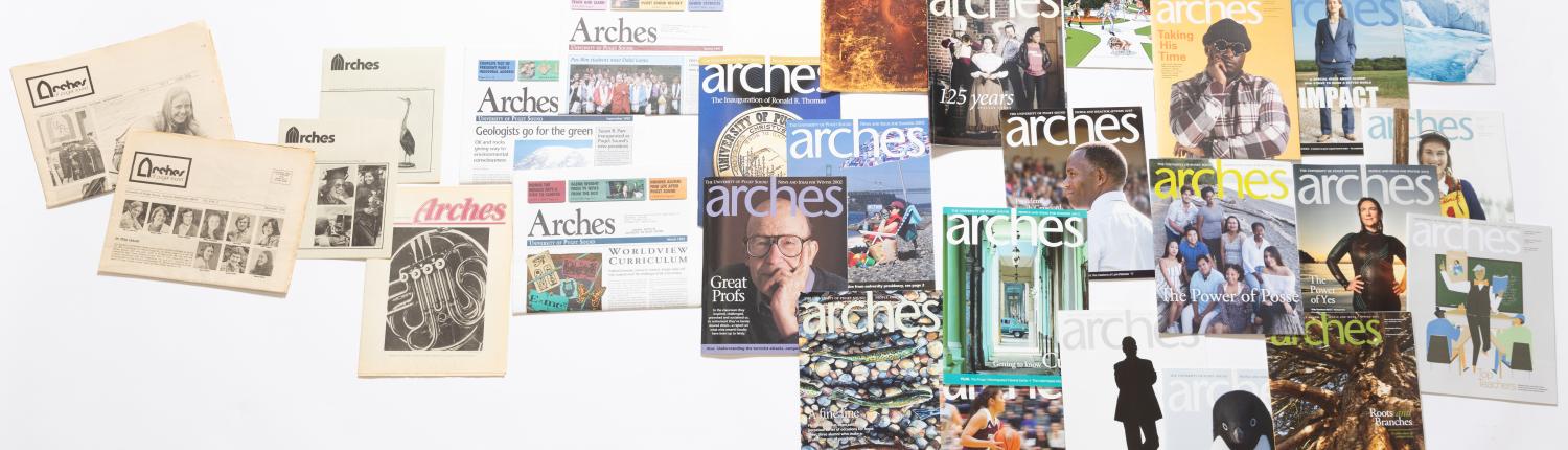 50 years of Arches Magazine covers (1973–2023).