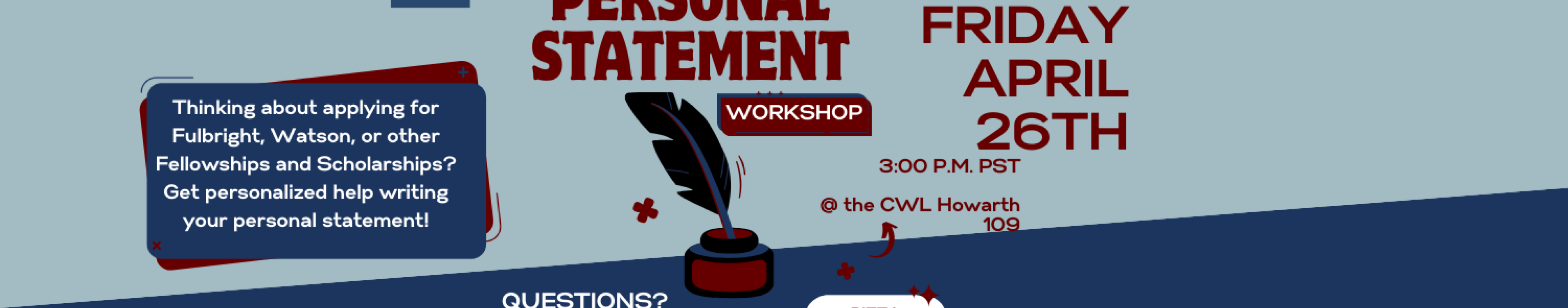 Personal Statement Workshop 2024