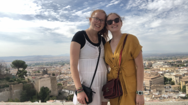Jenna Krueger and Kate Harris in Spain, Fall 2019