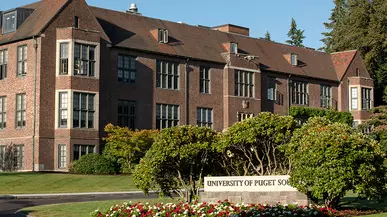 Early morning light hits the side of Howarth Hall