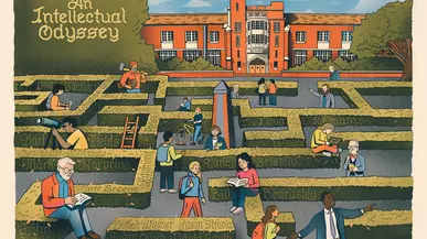 An Intellectual Odyssey. Illustration by Brent Bates.