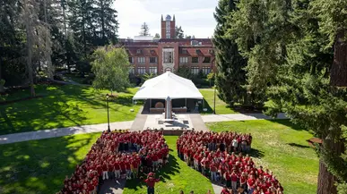 Class of 20230 group photo in 'PS' formation.