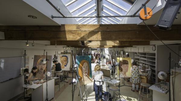 Students at work in the Painting Studio