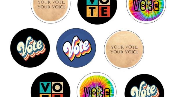 Colorful vote buttons