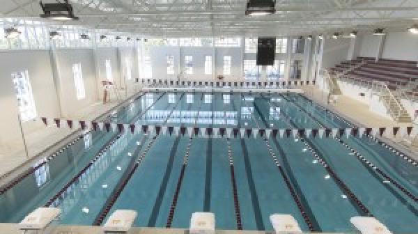 View over the Wallace Pool and building interior