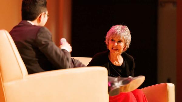 Stage and screen star Rita Moreno visits campus to give the Pierce Lecture.