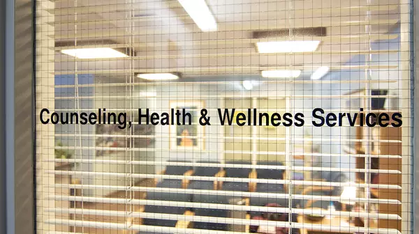 The door to Counseling, Health & Wellness Services.