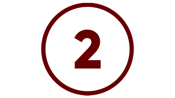 Maroon number 2 in a circle