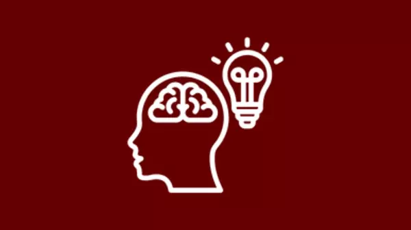 outline of a head with a brain inside it and a lightbulb outside it