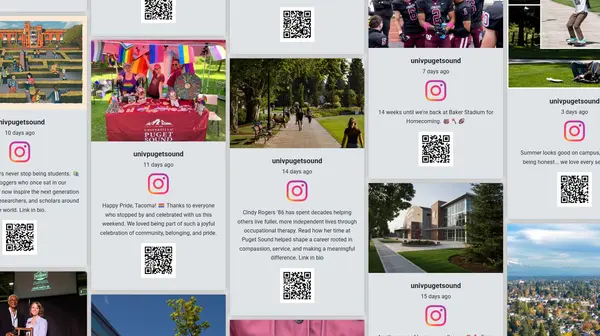 Instagram posts from the university account.