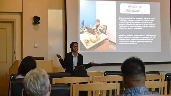 Pratibha Thomas presenting