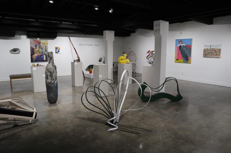 Installation view of 2022 Art Students Annual