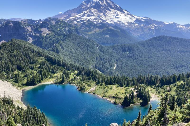 Mount Rainier from Eunice Lake, contemporary photograph