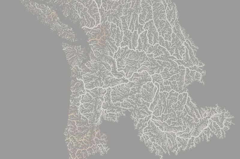 Hydrological Map of the Pacific Northwest
