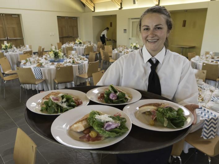 Catering service on campus