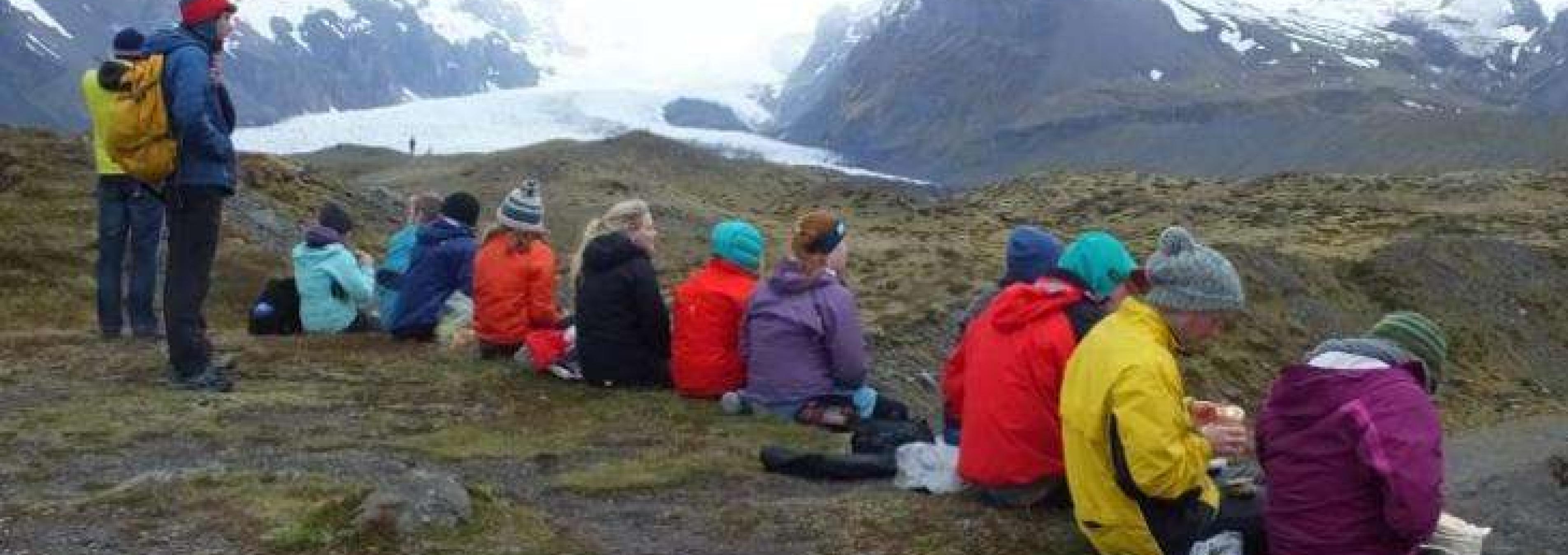 Students on a 2015 Georneys trip to Iceland