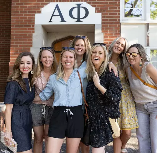 Smiling group of women at Greek Life Celebration