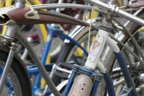 A row of bicycles