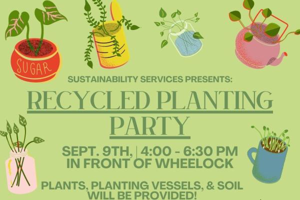 Sustainability Services Recycled Planting Party