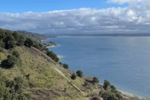 Vashon Island landscape and sea view 