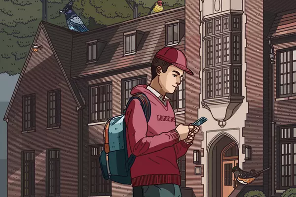 How I Became a Logger illustration. By Hayden Maynard