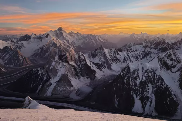 Sunrise over Karakorum Range. Photo by Sarah Strattan ’11.