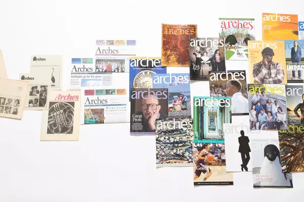 50 years of Arches Magazine covers (1973–2023).